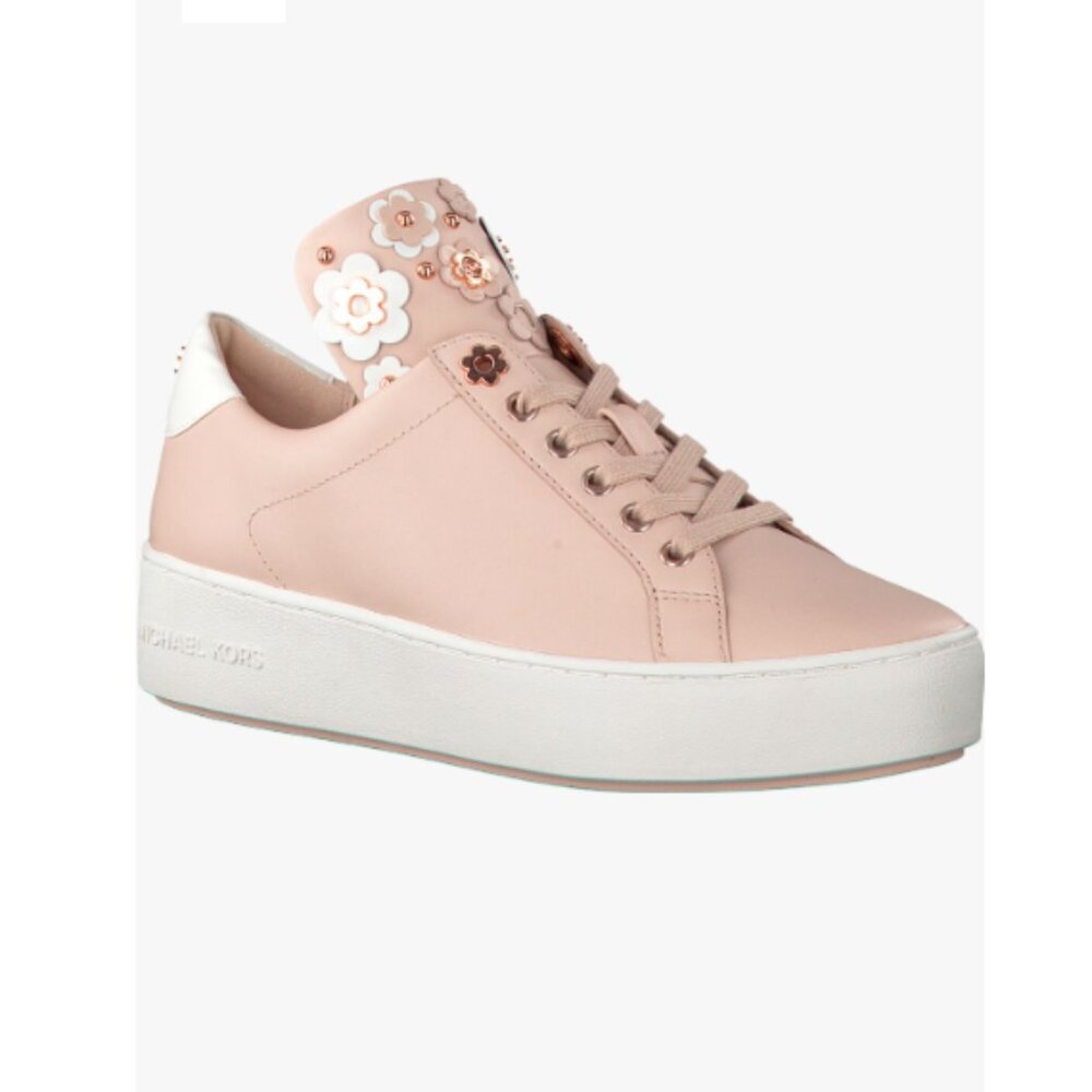 Michael Kors Mindy Leather Lace-up Tennis Sneakers